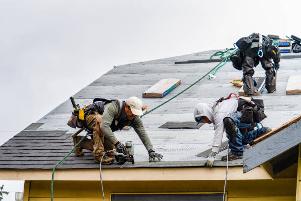 Professional Gutter Installation technician working in California, MO